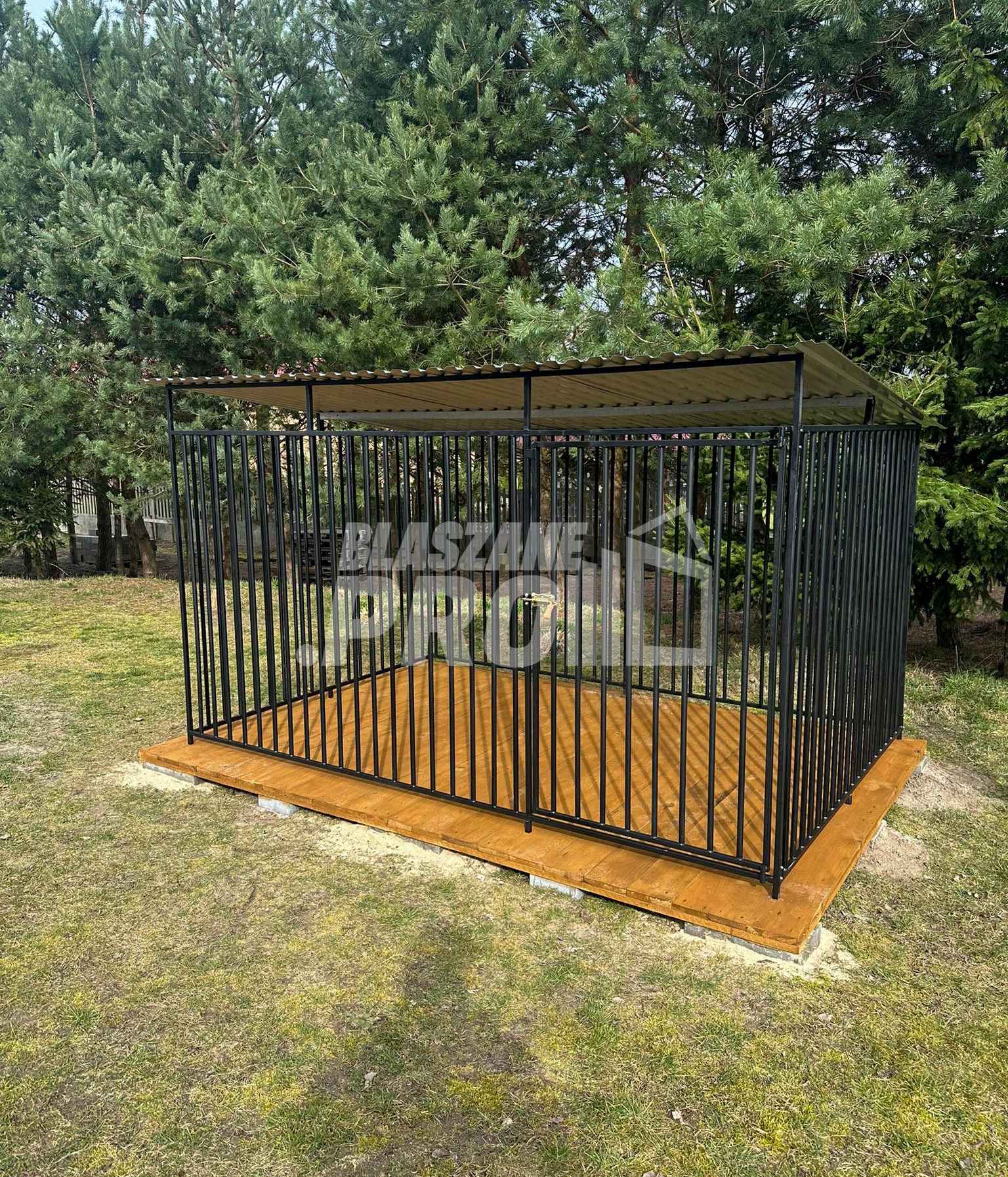 Kojec dla psa 3x2m - Podłoga drewniana - Dach spad w tył GP442 Leszno - zdjęcie 6