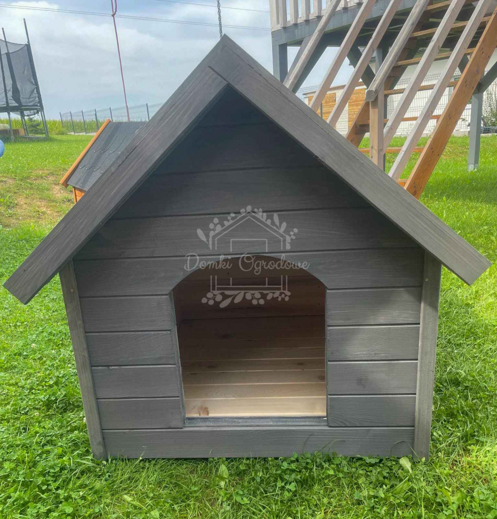 Buda dla psa Rozmiar "XXL" - Grafit - Dach dwuspadowy ID838 Ruda Śląska - zdjęcie 2