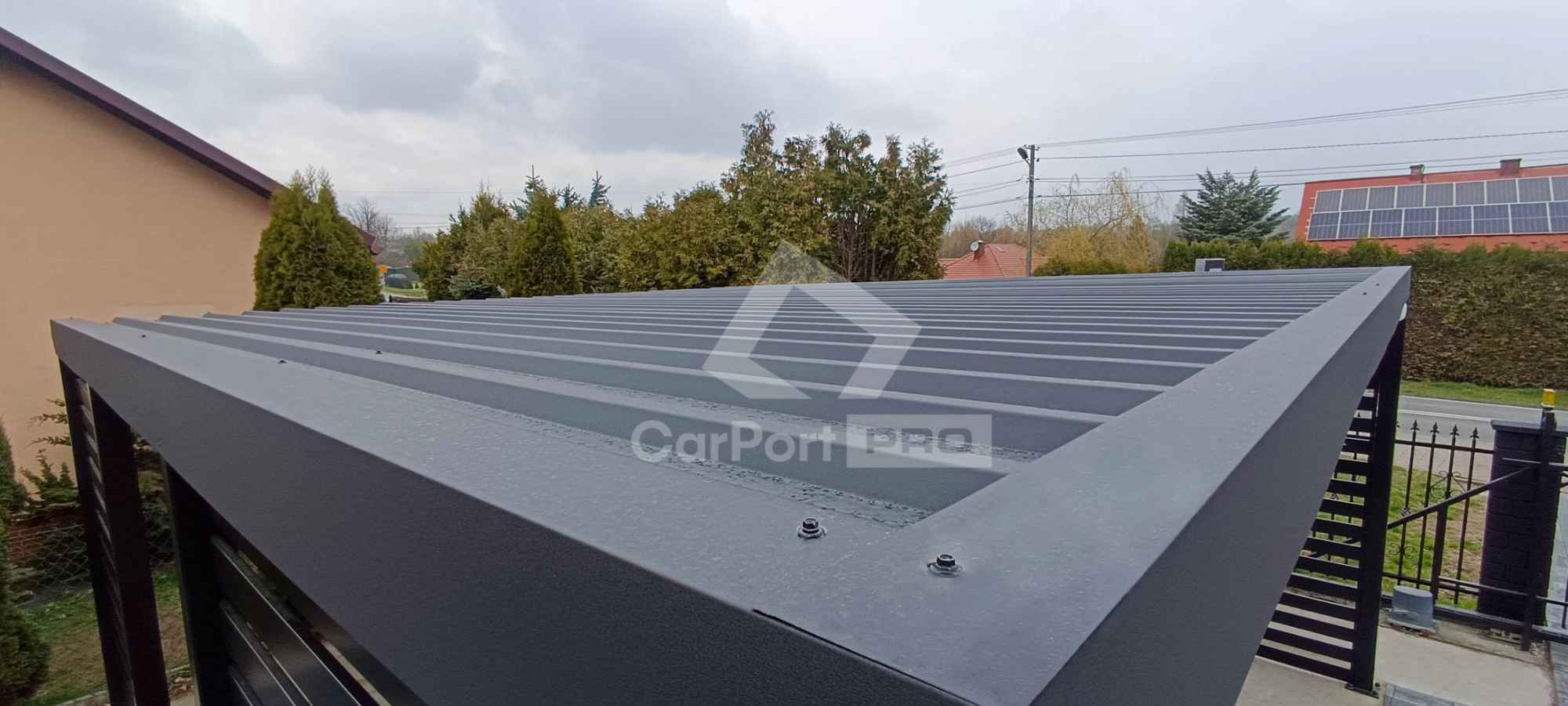 CarPort PREMIUM - wiata samochodowa 6x6 - antracyt   CP116 Widzew - zdjęcie 12
