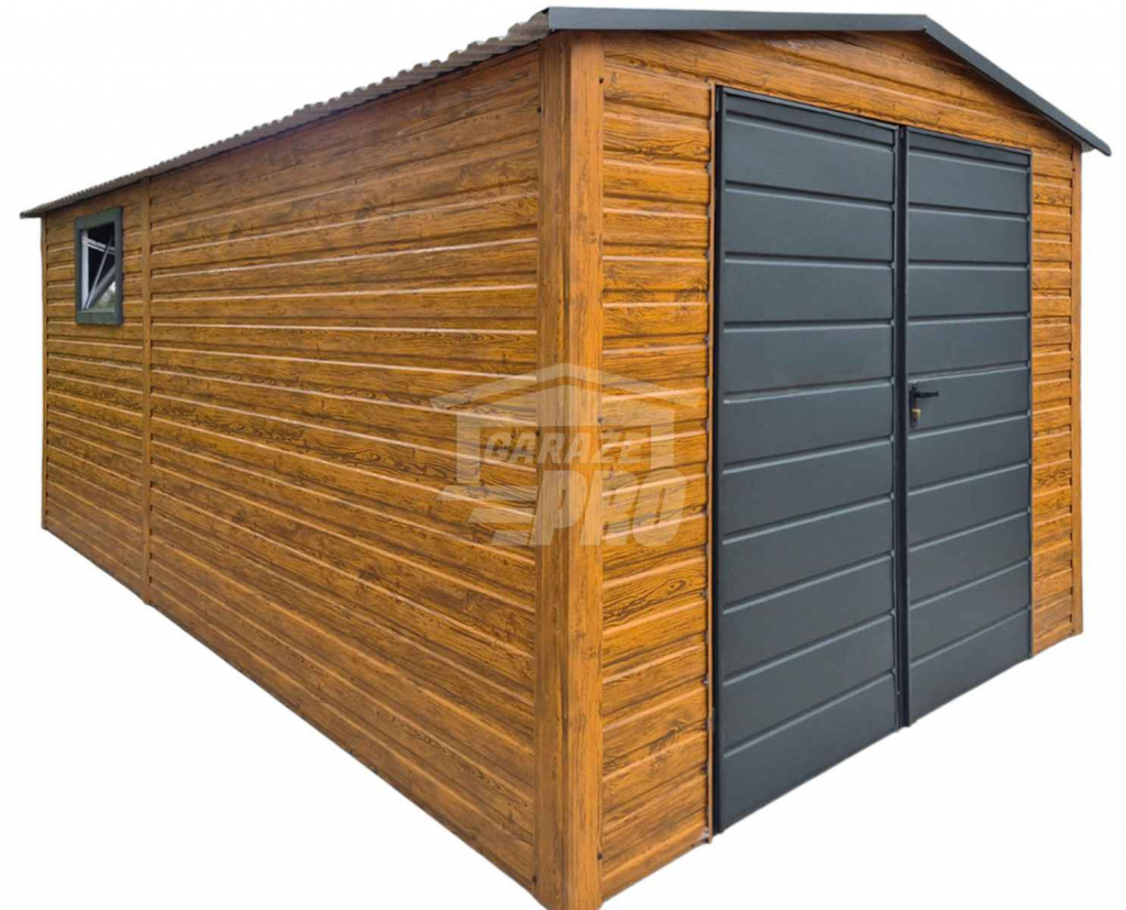 Garaż blaszany 3x4m Brama - okno - drewnopodobny  Dach GP580 Legnica - zdjęcie 1