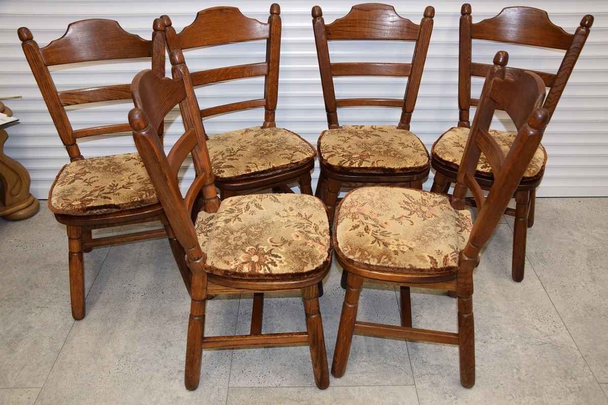 krzesła dębowe 6 sztuk - jak nowe Olsztyn - zdjęcie 4