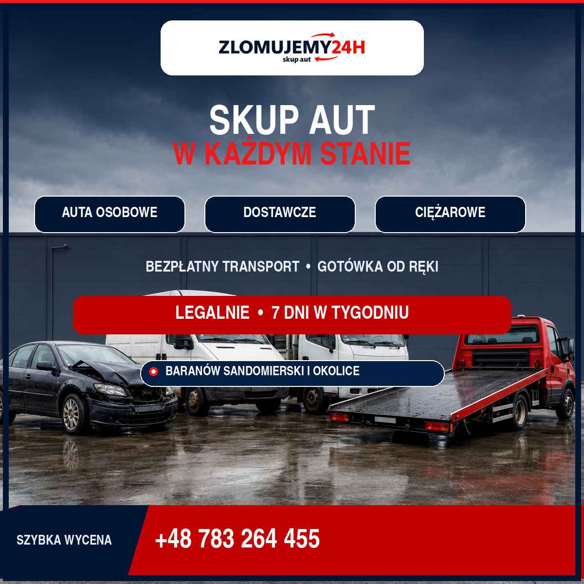 Skup aut w Baranowie Sandomierskim - Złomujemy24h Zaleszany - zdjęcie 1
