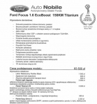 Ford Focus 1.6 EcoBoost 150km Titanium Panther Black Lublin - zdjęcie 2