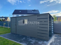 Schowek - Domek ogrodowy 3,8x2,5m + wiata 1,2m drzwi okno dach ST149 Płock - zdjęcie 3