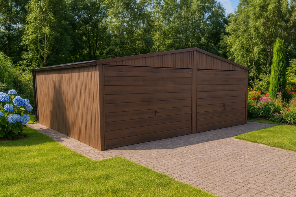 Garaż Blaszany 6x5 Dwuspadowy drewnopodobne Bramy Uchylne PREMIUM Stalowa Wola - zdjęcie 1