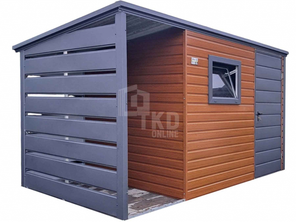 Schowek - domek ogrodowy 2,5x2m + wiata 0,5m drzwi okno dach TKD366 Jastrowie - zdjęcie 1