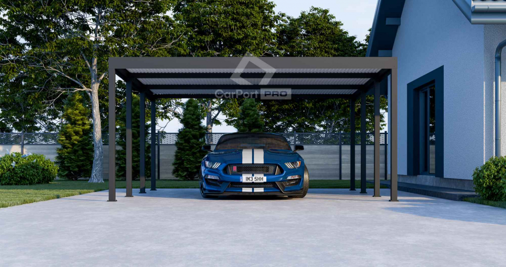CarPort PREMIUM - Wiata samochodowa 5x5 Antracyt - CP102 Nowy Sącz - zdjęcie 4