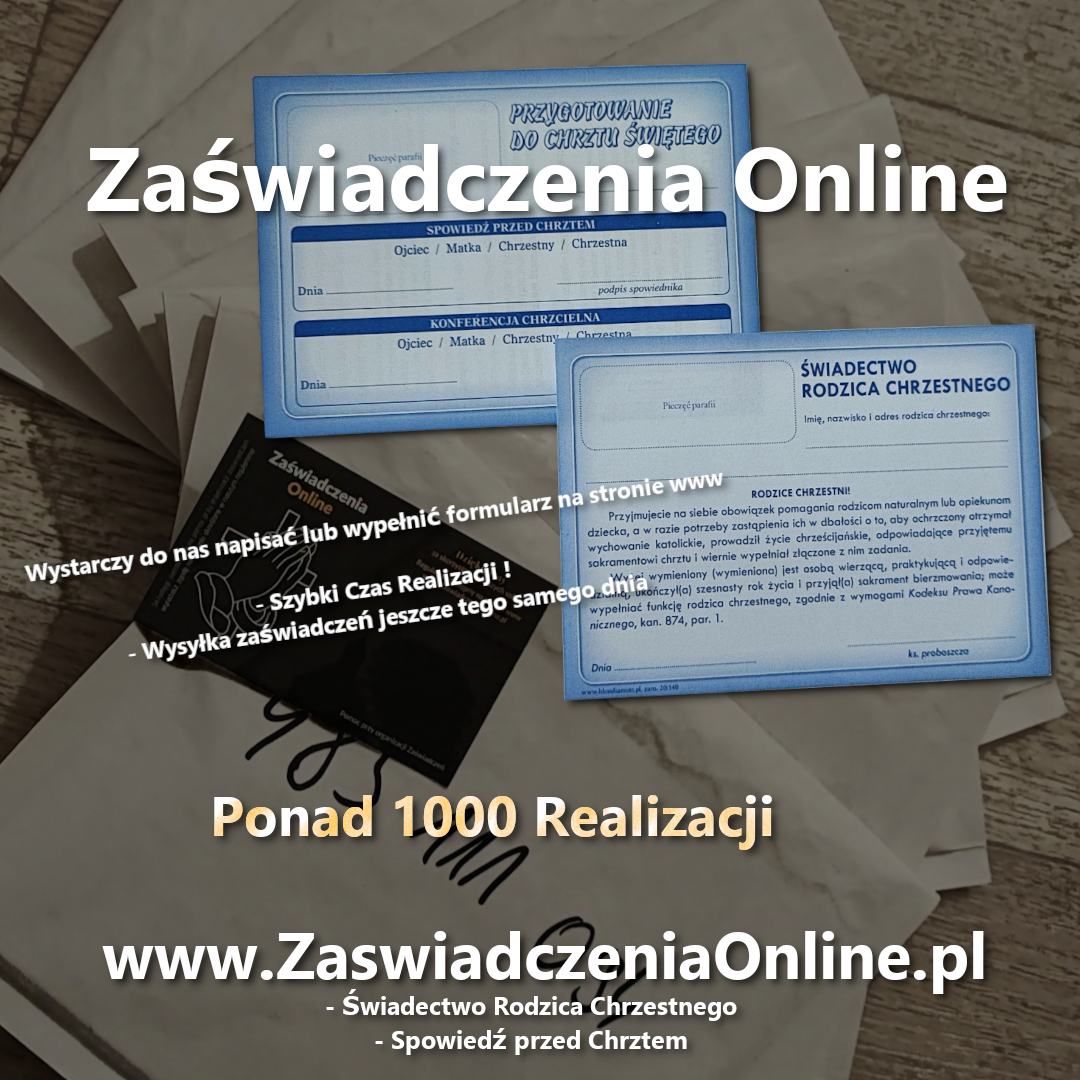 Zaświadczenia dla Rodziców Chrzestnych Bemowo - zdjęcie 1