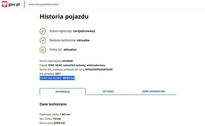 Ford Kuga 2.0 Diesel Moc 150KM Automat 4X4 Salon Polska Elbląg - zdjęcie 3