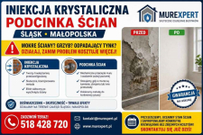 Iniekcja krystaliczna, podcinka ścian - Śląsk, Małopolska | MurExpert