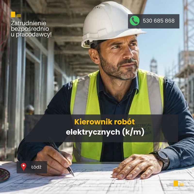 Kierownik robót elektrycznych (k/m) Widzew - zdjęcie 1