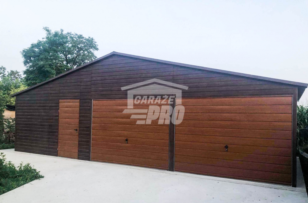 Garaż blaszany 10x5  drewnopodobny Dach dwuspadowy GP144 Mazowsze - zdjęcie 4