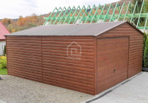 Garaż blaszany 5x5 Brama uchylna drewnopodobny Dach dwuspadowy PLG117 Brzesko - zdjęcie 2