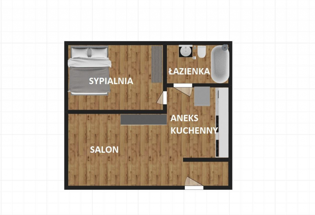 2 pokojowe mieszkanie,  klimatyzacja, balkon. Głogów - zdjęcie 7