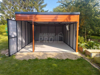 Garaż blaszany 4x5 Brama + drzwi drewnopodobny Dach dwuspadowy GP199 Tarnów - zdjęcie 3