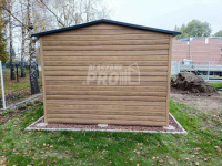 Garaż blaszany 3x6m - Brama uchylna  Drewnopodobny dwuspadowy GP445 Radom - zdjęcie 2