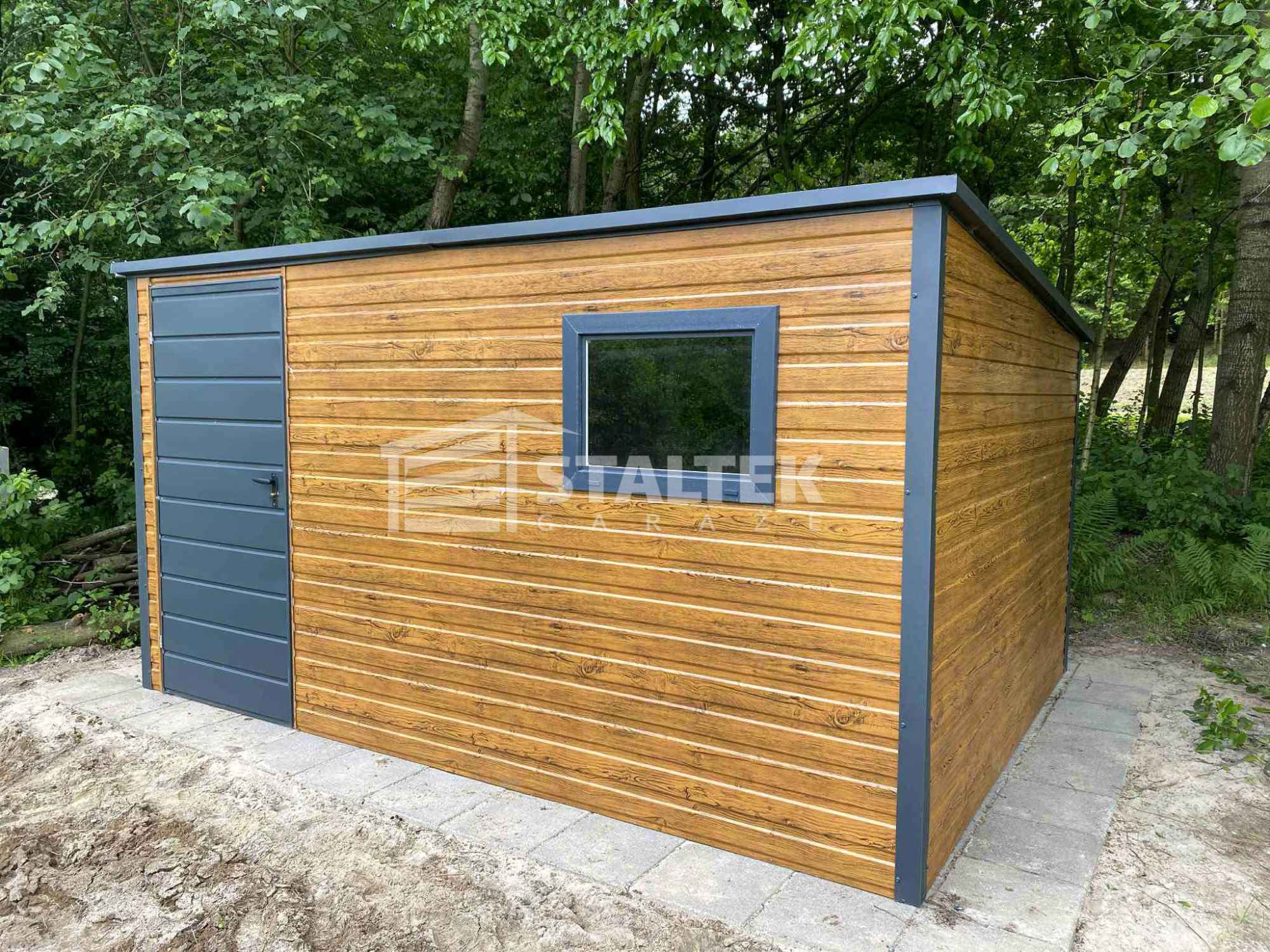 Schowek - Domek Ogrodowy 3x2 drzwi - okno - drewnopodobny - dach ST158 Bełchatów - zdjęcie 3