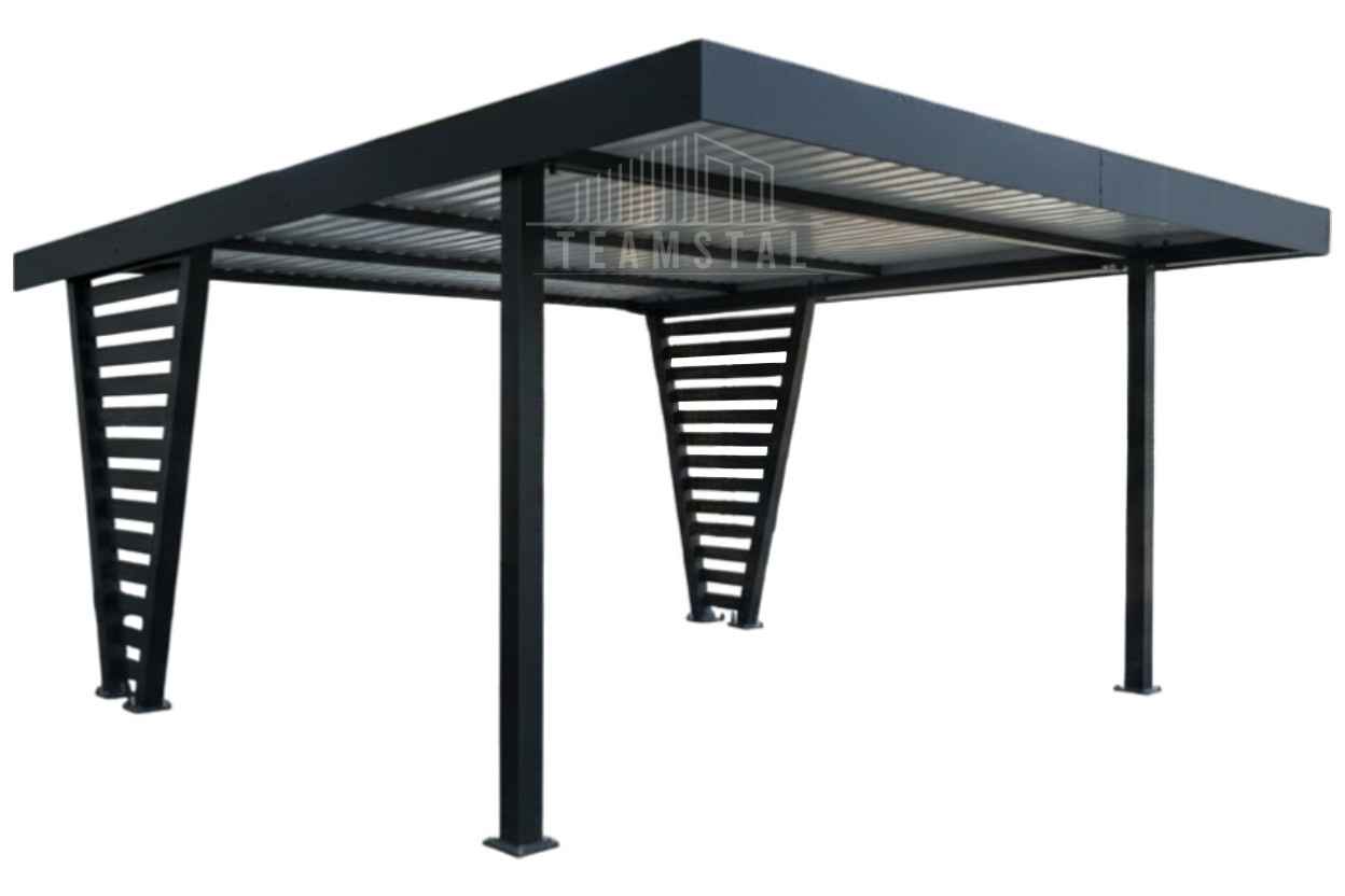 Carport V PREMIUM 4,8x5m Wypełnienie panelami Wiata samochodowa TS1258 Koszalin - zdjęcie 1