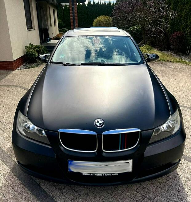 BMW 320i e90 150KM Sedan Czarny Mat 2xPDC IDrive Opłacona #Zamiana# Wrocław - zdjęcie 5