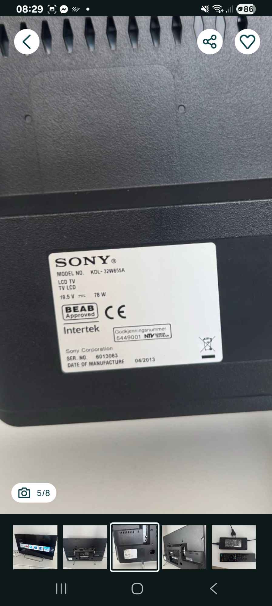 Sony Bravia KDL-32W655A Śródmieście - zdjęcie 1
