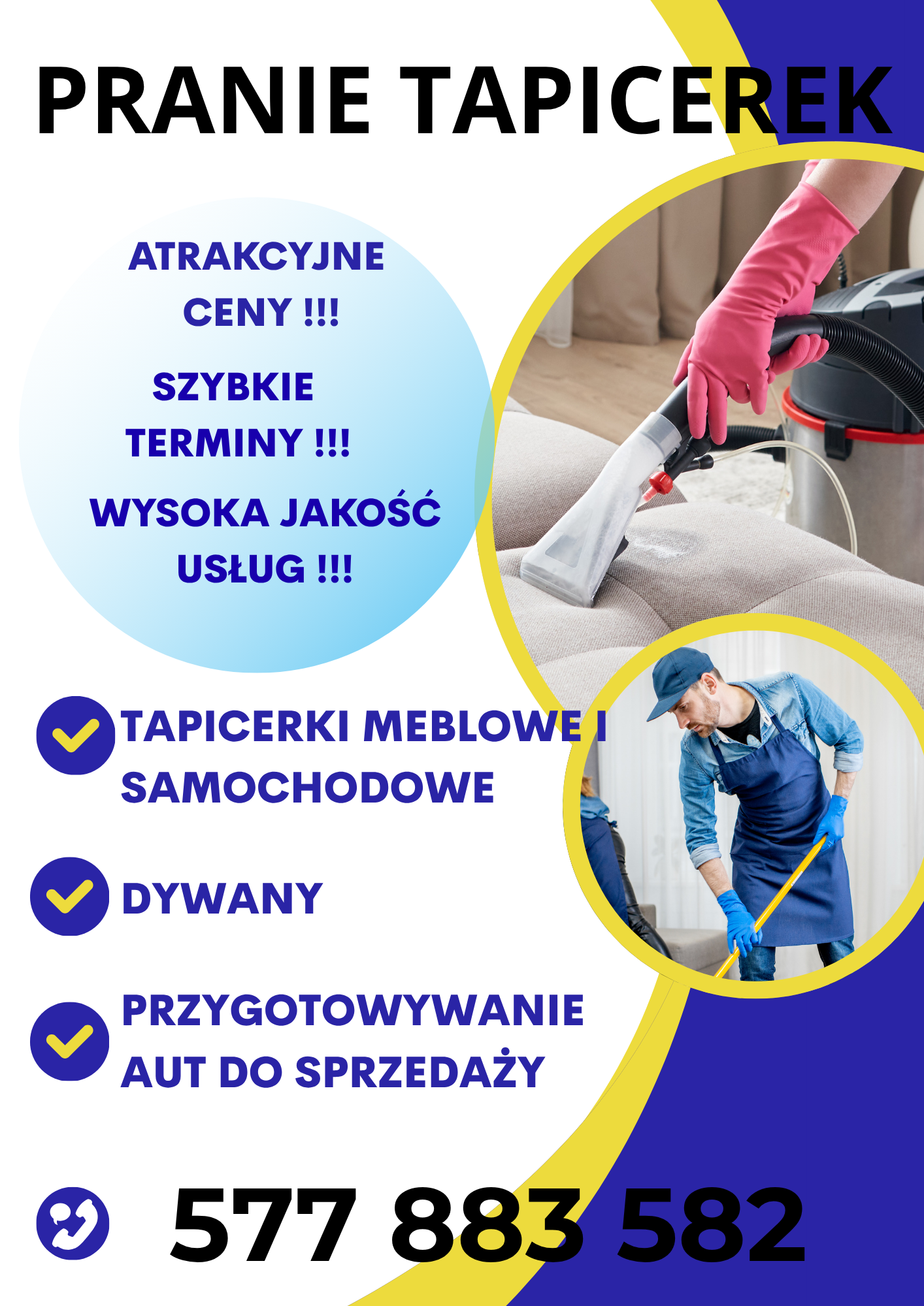 Pranie tapicerek meblowych i samochodowych Golina - zdjęcie 1