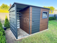 Schowek domek ogrodowy 2,5x2m wiata 1m drzwi okno dach TKD411 Malbork - zdjęcie 4