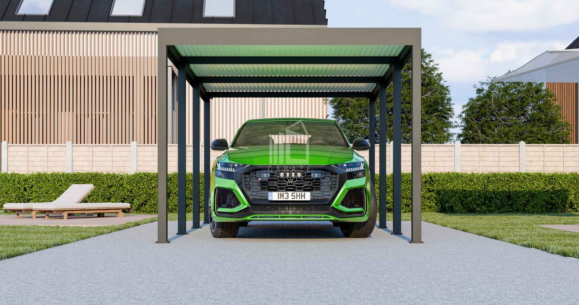 CarPort PREMIUM - Wiata samochodowa 3x5 Antracyt - ID955 Rybnik - zdjęcie 4