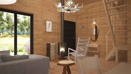 Drewniany domek całoroczny letniskowy 4m/5m 20cm Mokotów - zdjęcie 7