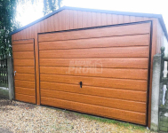 Garaż blaszany 4x6 Brama + drzwi drewnopodobny Dach dwuspadowy GP95 Toruń - zdjęcie 6