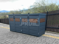 Zabudowa koszy na śmieci wiata śmietnikowa 275x80x120 cm 4x240L GP337 Bełchatów - zdjęcie 8