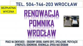 Renowacja nagrobka, Wrocław, t504746203, szlifowanie pomnika lastriko, Psie Pole - zdjęcie 6