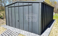 Garaż blaszany 4x6 m - brama uchylna  blacha na rąbek dach GP741 Jastrowiec - zdjęcie 2