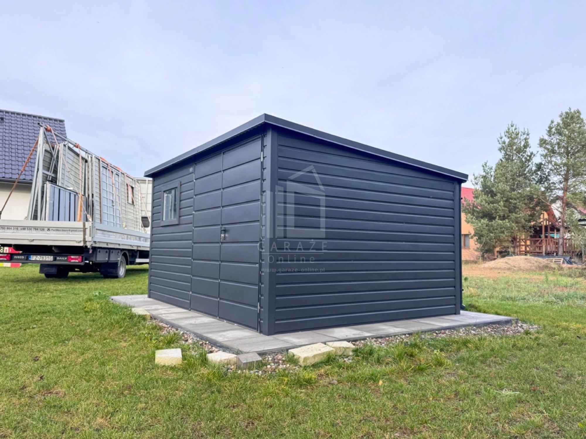 Schowek domek ogrodowy 4x3 m brama 2x okno dach rynna ID1112 Legnica - zdjęcie 5