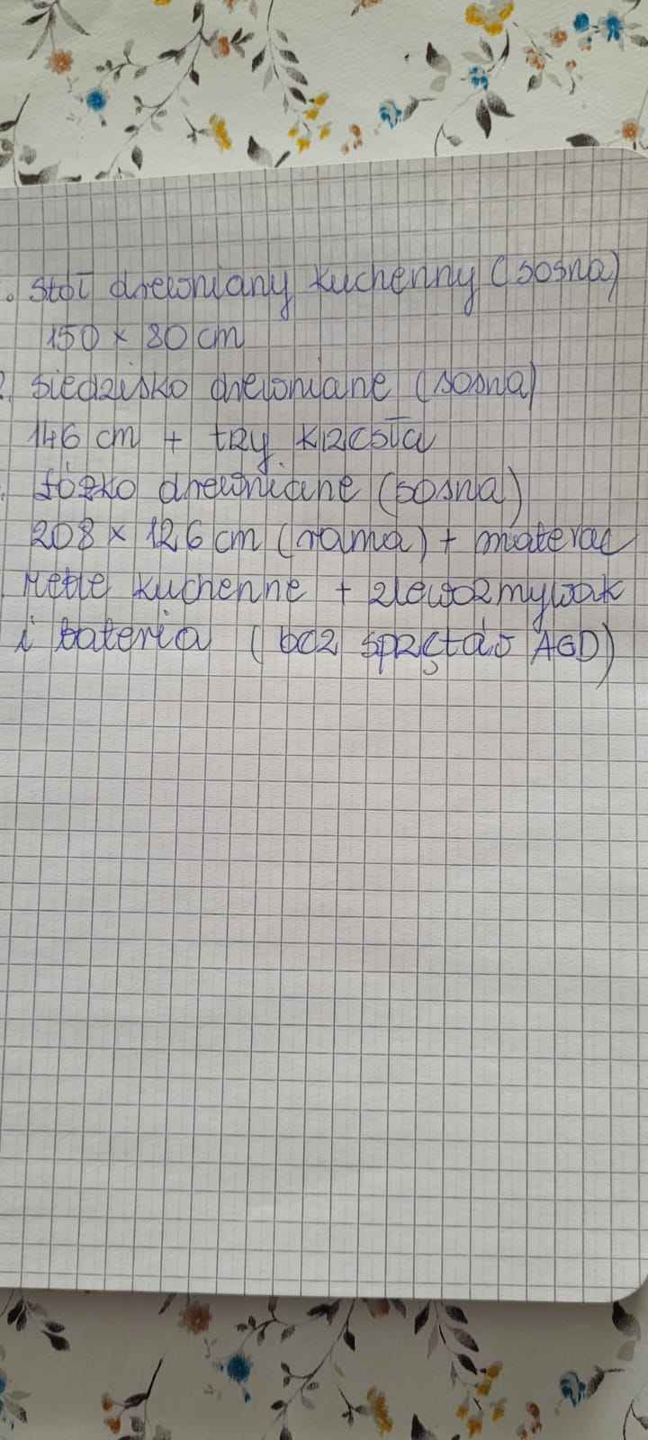 Meble kuchenne, stół, krzesła, łóżko Śródmieście - zdjęcie 7