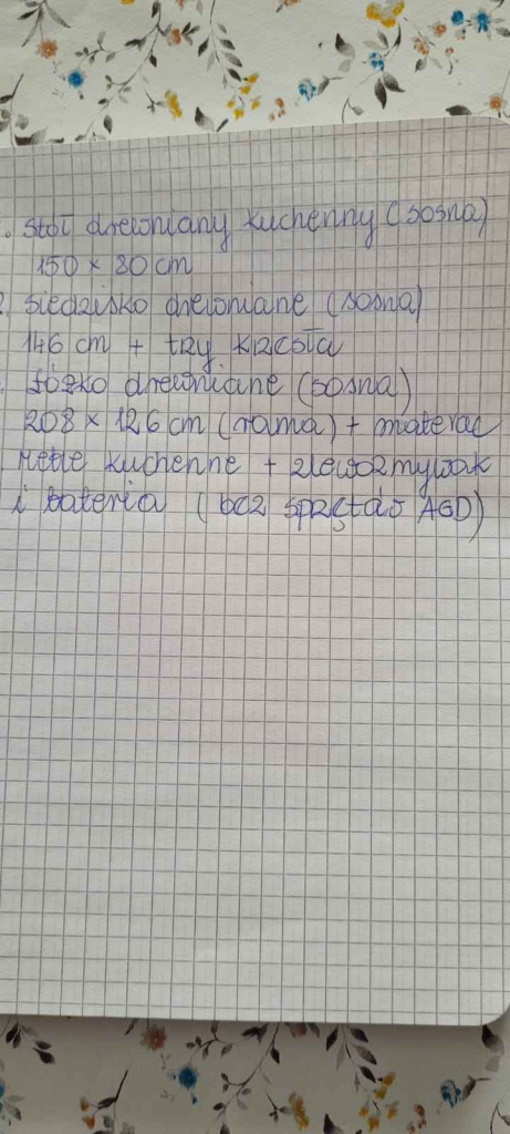 Meble kuchenne, stół, krzesła, łóżko Śródmieście - zdjęcie 7