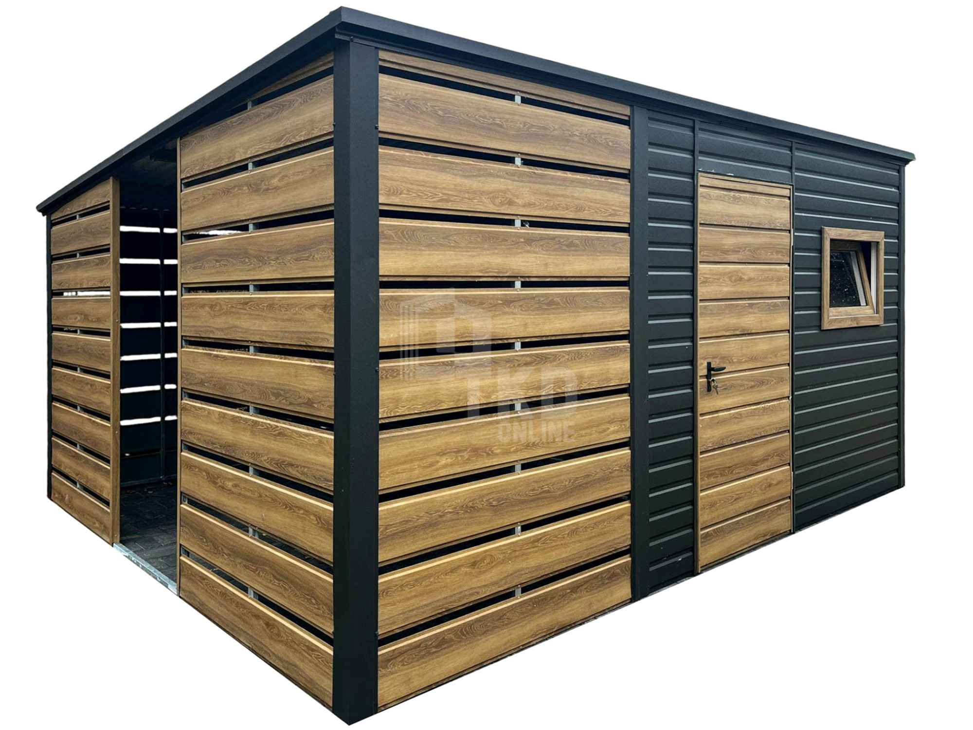 Schowek domek ogrodowy 2,3x3m wiata 1,5m drzwi okno TKD427 Inowrocław - zdjęcie 1