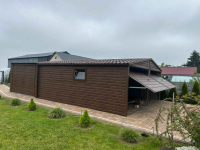 Garaż Blaszany dwustanowiskowy dwuspadowy 6x6 Ciemny Orzech PREMIUM Radom - zdjęcie 6