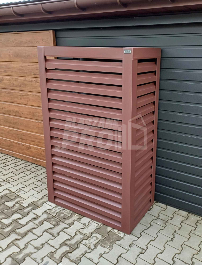 Osłona pompy ciepła 80x40x190 cm ciemny brąz GP318 Sopot - zdjęcie 2