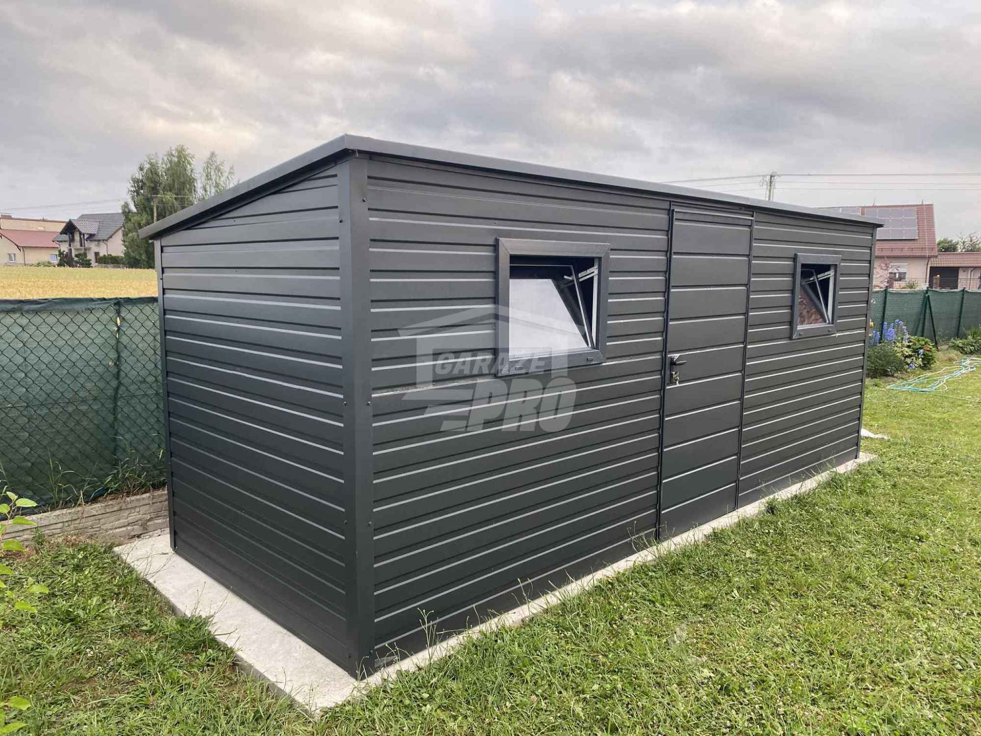 Schowek - Domek Ogrodowy 5x2m - drzwi - 2x okno dach spad w tył GP619 Nowogardek - zdjęcie 2