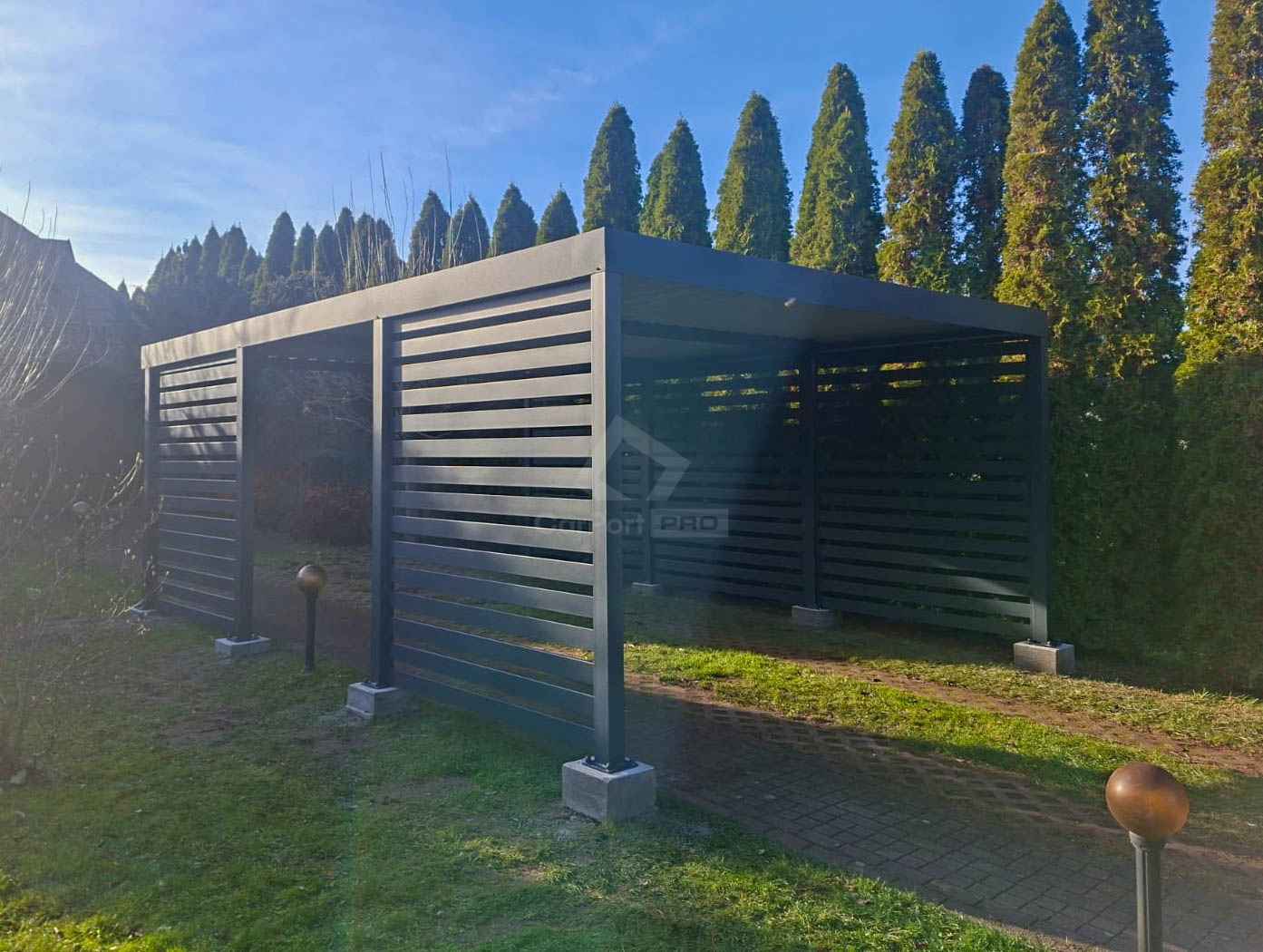 CarPort PREMIUM - wiata samochodowa 5x6  dodatkowa zabudowa CP126 Łomża - zdjęcie 4