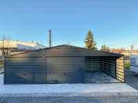 Garaż blaszany 6x6m - wiata 3m - 2x Brama - drzwi Dach ST176 Augustopol - zdjęcie 4