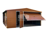 Garaż Blaszany 5x5 - Brama Rynny drewnopodobny dach dwuspadowy BL142 Zamość - zdjęcie 1