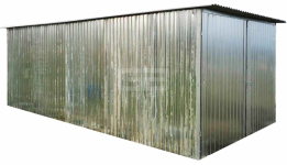 Blaszany garaż 3×5 m II gat. garaż budowlany wolnostojący brama GB109