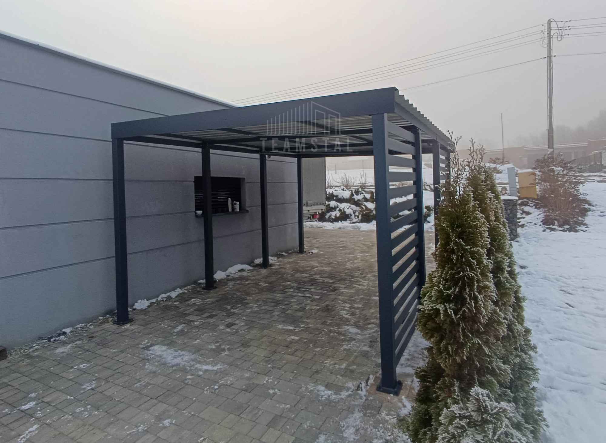 Carport PREMIUM - Wiata samochodowa 4x5  dodatkowa zabudowa TS1226 Żnin - zdjęcie 2