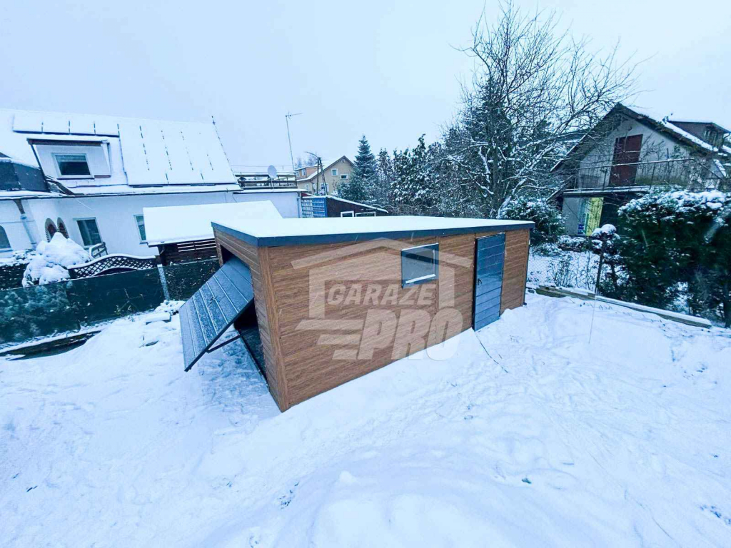 Garaż Blaszany 4x6 Brama uchylna drzwi drewnopodobny rynna  GP255 Dąbrowa Górnicza - zdjęcie 12