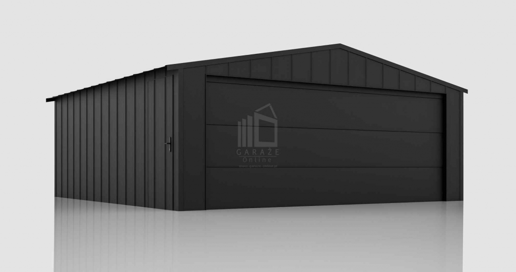 Garaż blaszany 6x5m brama segmentowa drzwi blacha na rąbek dach ID1009 Morąg - zdjęcie 2