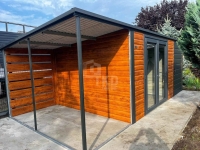 Schowek domek ogrodowy 4x3m wiata 1,5m drzwi drzwi szklane PCV TKD435 Gorzów Wielkopolski - zdjęcie 5