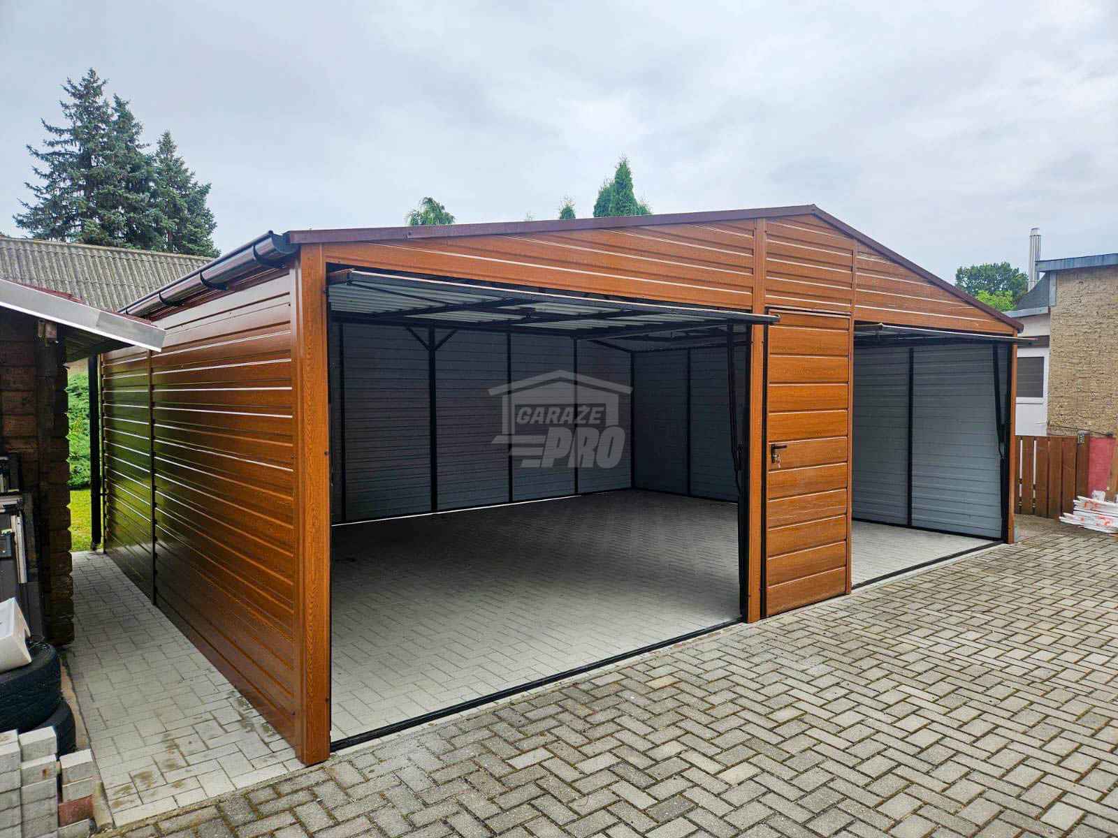 Garaż blaszany 7x6 Brama - drzwi - Dach dwuspadowy rynny GP598 Ciechanów - zdjęcie 9