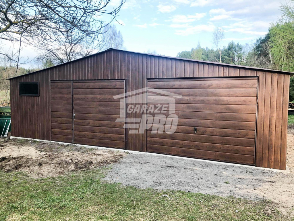 Garaż blaszany 9x6  drewnopodobny Dach dwuspadowy GP137 Stare Miasto - zdjęcie 4