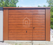 Garaż blaszany 3x5m - 2x Brama - drzwi - złoty dąb - dach w tył PLG120 Włocławek - zdjęcie 3